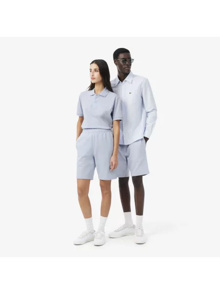 Lacoste Szorty Z Polaru Regular Fit niebieski