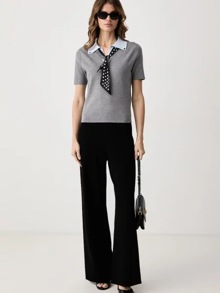 Tricou polo Morgan gri
