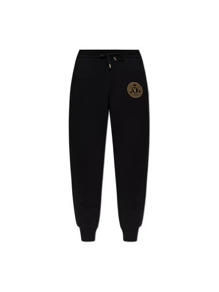 Spodnie dresowe Versace Jeans Couture z logo czarne