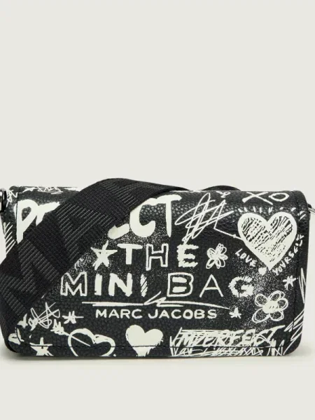 Marc Jacobs De piele geantă poștaș THE MINI BAG negru