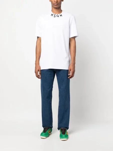 Raštuotas marškinėliai Msgm balta