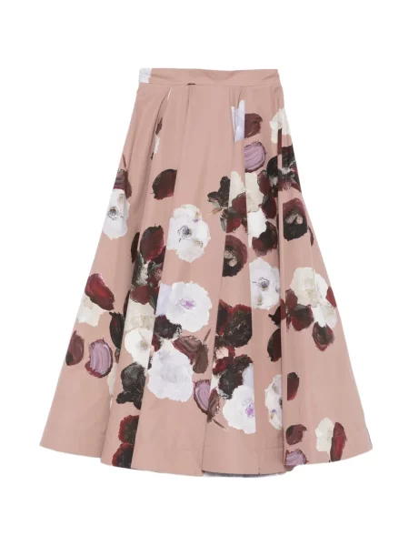Fustă midi Antonio Marras cu model floral cu imagine roz