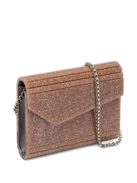 Geantă plic Jimmy Choo maro