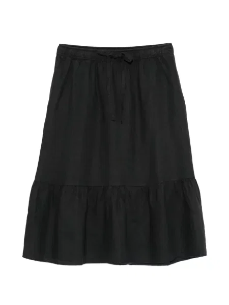 Fustă midi Dkny cu volane cu cordon negru
