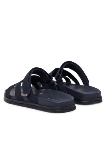 Natikači Tommy Hilfiger Adjustable Premium Suede Mornarsko modra