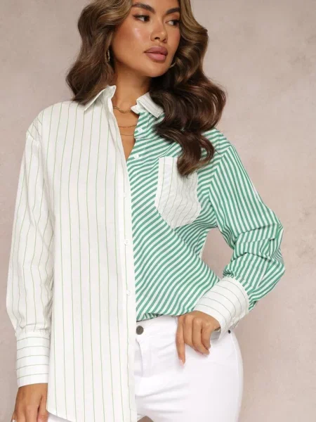 Koszula Oversize w Issele zielona