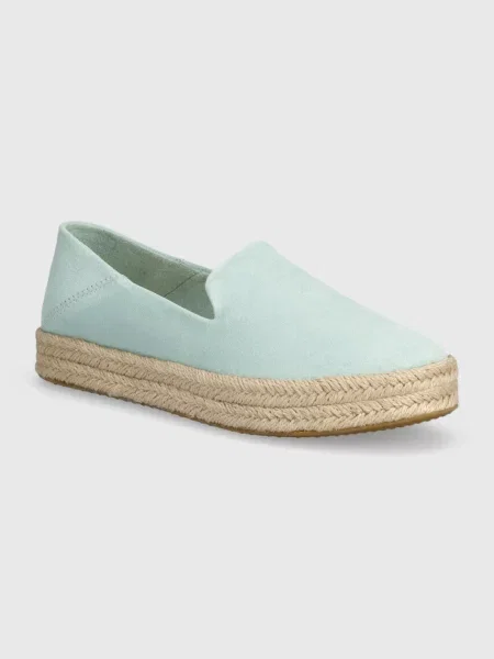 Велурени еспадрили Toms Carolina тюркоазено