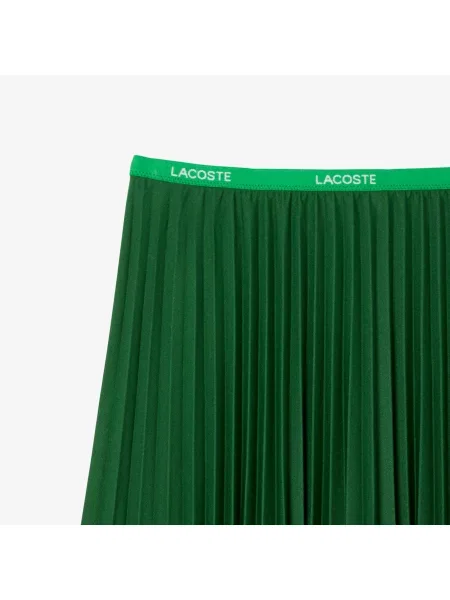 Lacoste Krótka Plisowana Spódnica zielona
