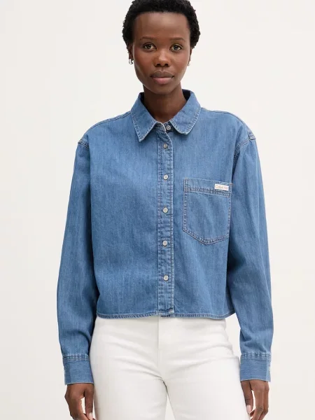 Calvin Klein Jeans košulja za žene traperasta plava