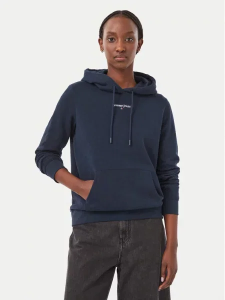 Tommy Jeans Pulóver Classic Logo Sötétkék