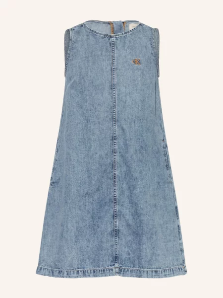 Džínové šaty Calvin Klein Jeans modré