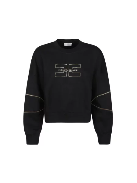 Bluza Elisabetta Franchi z logo czarna