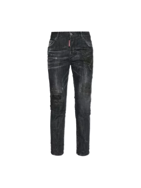 Jeansy dziecięce Dsquared2 czarne