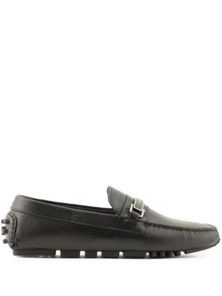 Pantofi loafer Emporio Armani din piele maro