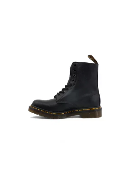 Botki Dr. Martens skórzane szare
