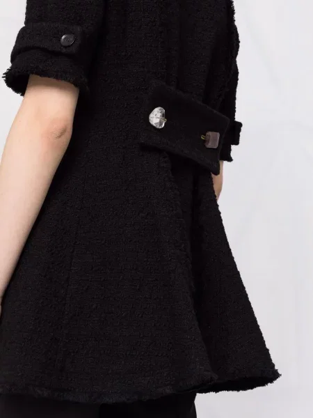 Tvídová zvonová bunda Proenza Schouler černá