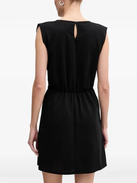 Rochie mini Morgan fără mâneci drapată negru
