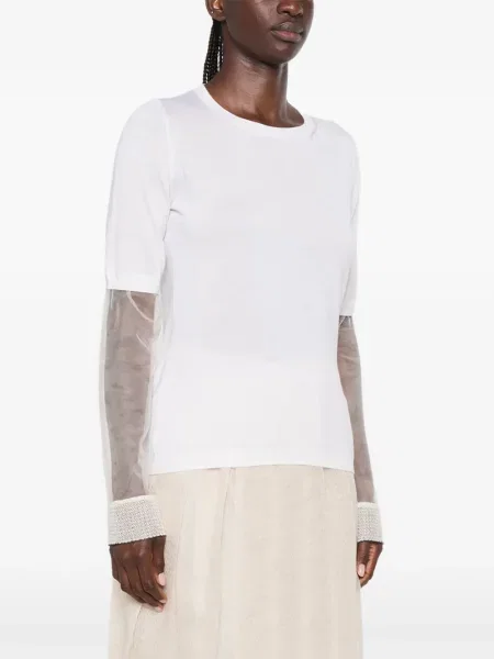 Lung tricou Fabiana Filippi alb