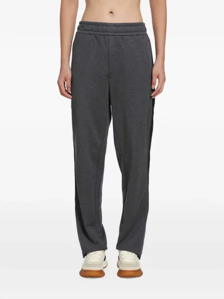 Pantaloni Moncler alergare cu autograf gri