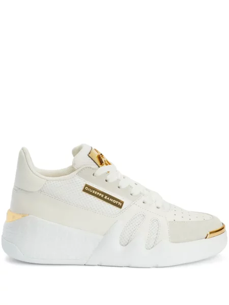 Sneakerși Giuseppe Zanotti din piele cu autograf alb