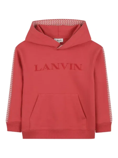 Bluza z kapturem dziecięca Lanvin Enfant czerwona