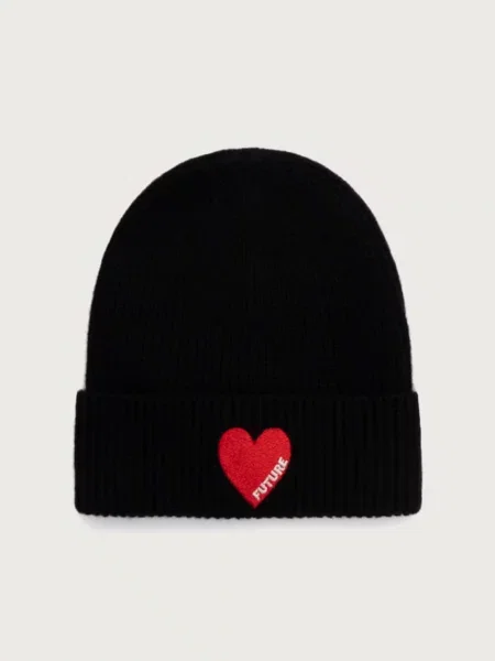 From Future beanie kapa za žene od kašmira crna