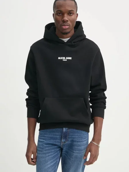 Суичър с качулка Sixth June с качулка с принт черно
