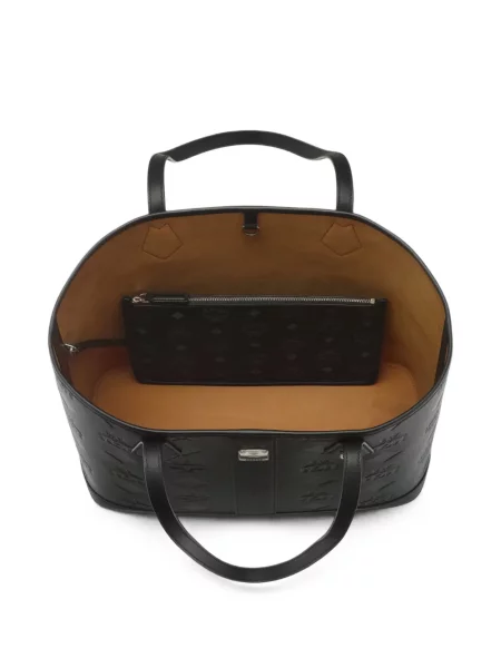 Geantă shopper Mcm cu autograf negru