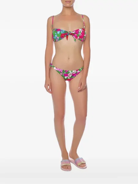 Top Mc2 Saint Barth cu model floral cu imagine roz