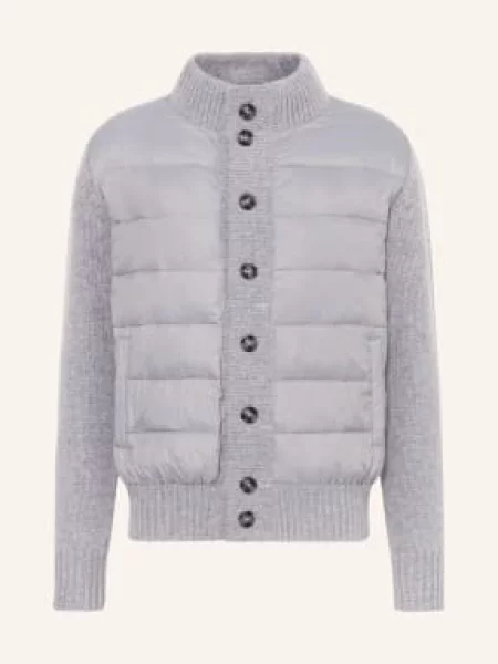 Strokesman's Kardigan Z Mieszanki Materiałów grau szary