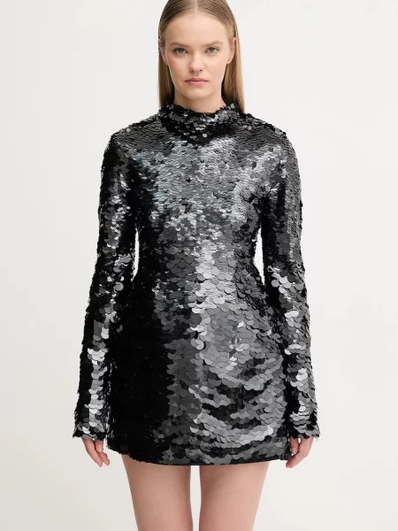 Sportmax sukienka mini rozkloszowana czarny