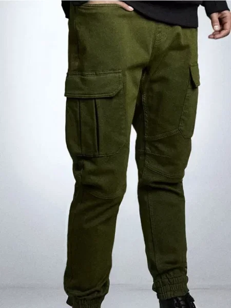 Sinsay Jeansy regular jogger cargo zielony