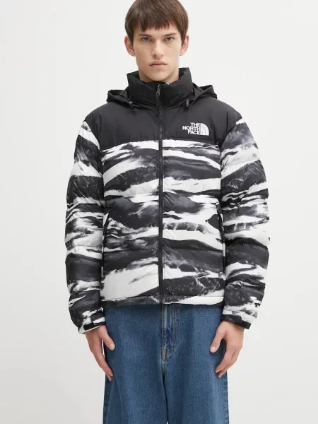 The North Face geacă de puf Retro Nuptse de iarnă negru