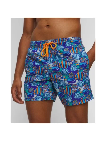 Pantaloni Scurți De Baie Pentru Bărbați Vilebrequin Moorea albastru