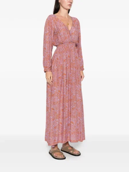 Rochie Natalie Martin cu model floral de costum violet