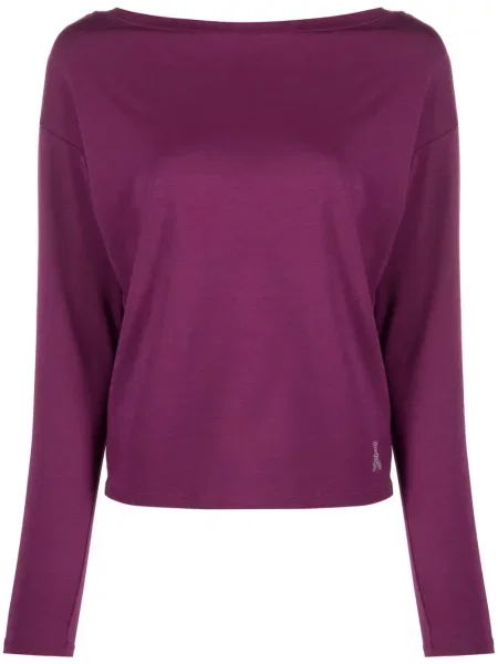 Kryształ górski bluza Patrizia Pepe z dżerseju fioletowa