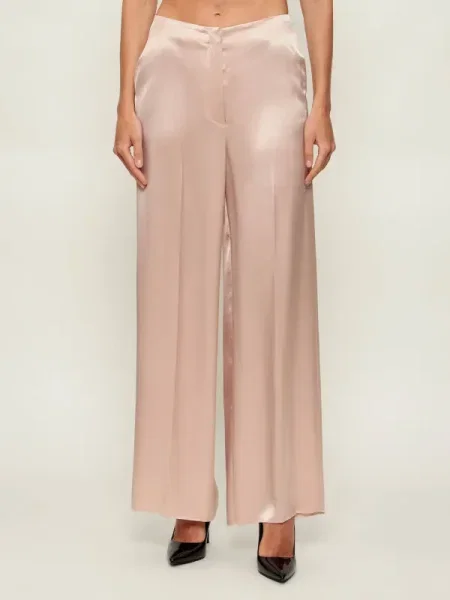 Pinko De satin pantaloni LIMONCELLO | Relaxed fit bej