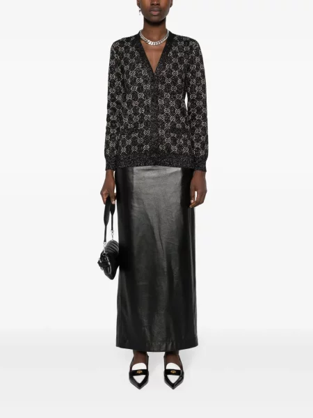 Cardigan Gucci din jacard negru