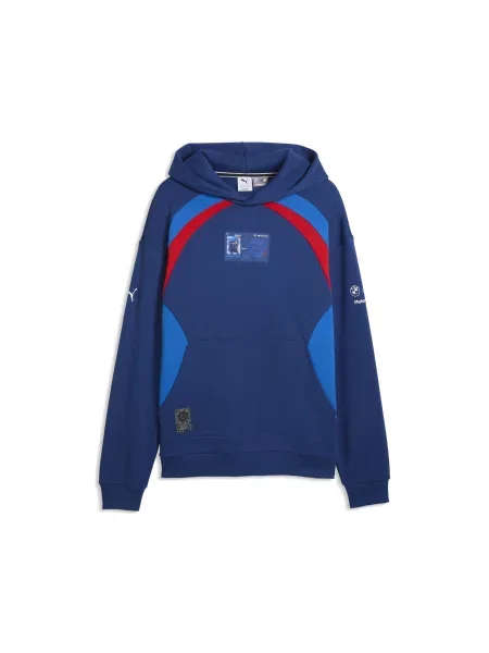 PUMA bluza z kapturem BMW M MOTORSPORT Lifestyle o luźnym kroju Akcesoria S niebieski