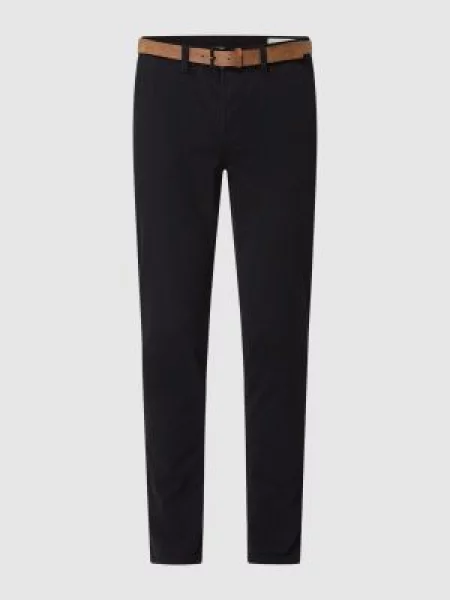 Chinosy o kroju slim fit z Tom Tailor Denim czarne