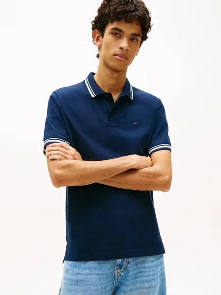 Tommy Jeans Tricou albastru închis alb