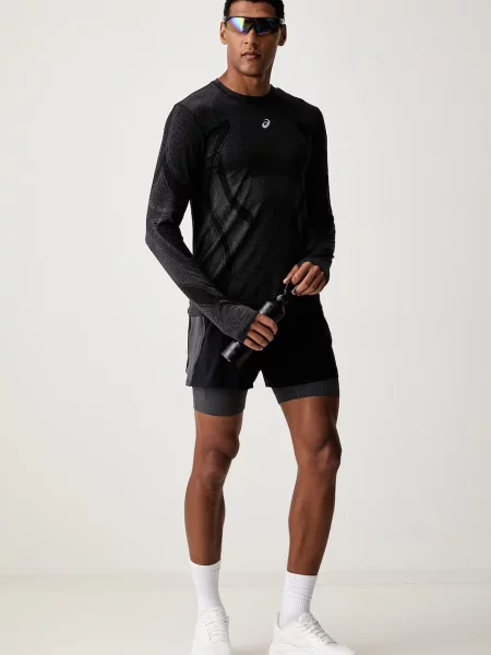 Tricou cu mânecă lungă Asics negru