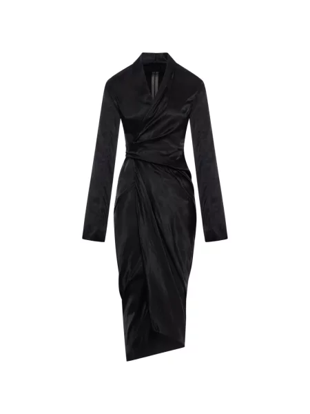 Rochie Rick Owens drapată de costum negru