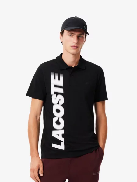 Поло Lacoste черное
