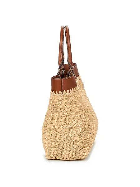 Geantă shopper Lauren Ralph Lauren bej