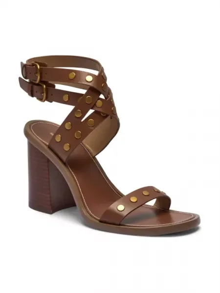 Michael Kors Bőr blokksarkú szandál IRENE barna