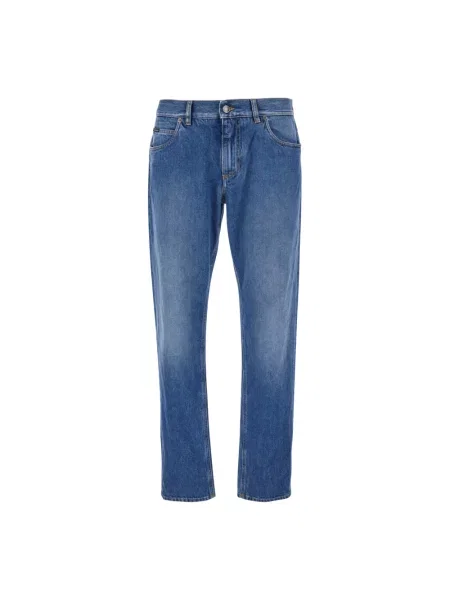 Jeansy straight leg Dolce And Gabbana niebieskie