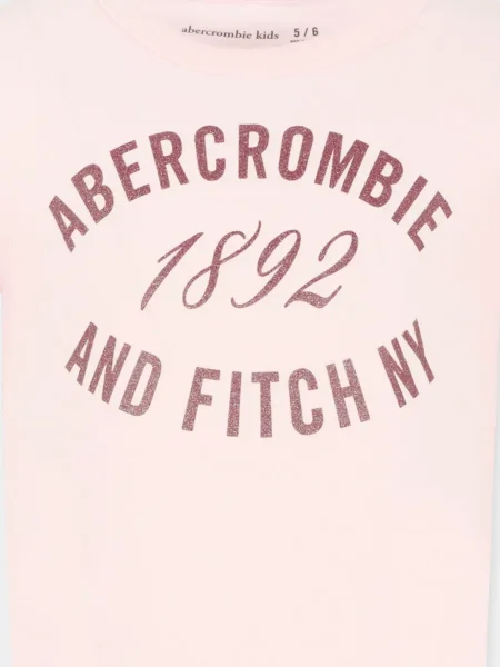 Koszulka dziecięca Abercrombie Fitch różowa