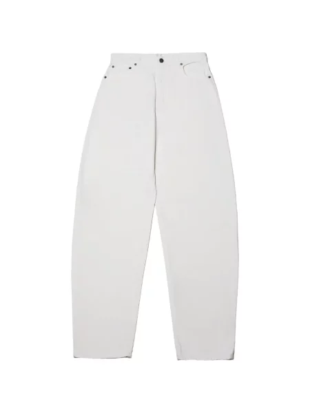 Blugi Haikure din țesătură twill alb