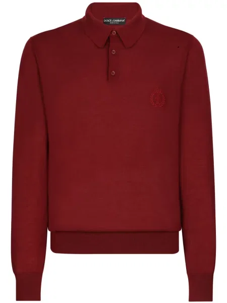 Polo Dolce & Gabbana cu broderie din cașmir